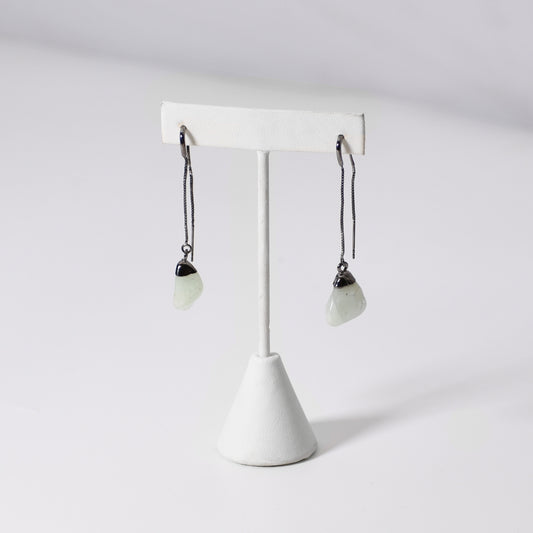 Long Tumble Aquamarine Earrings