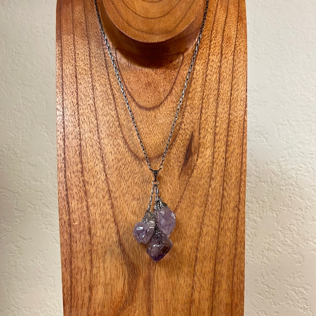 6- Natural Points Golden Citrine Tassel Necklace