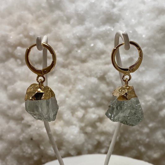 Praisialite - Gold - ½” Huggie Earring