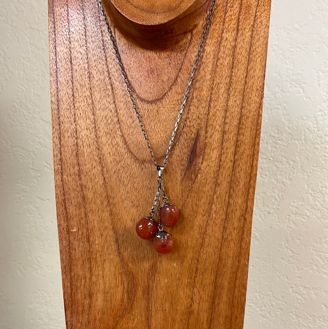 6- Natural Points Golden Citrine Tassel Necklace