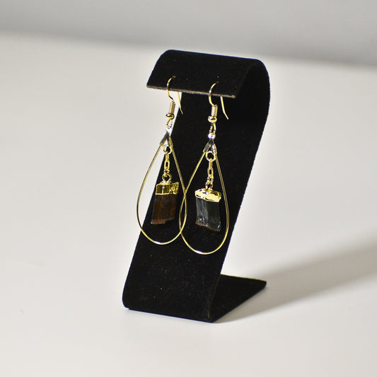 Teardrop Tiger's Eye Earrings