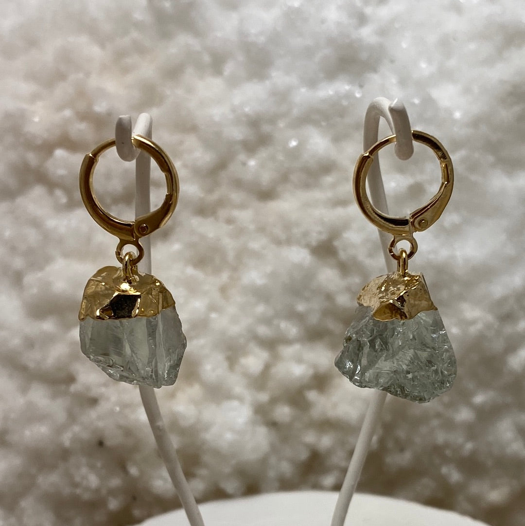 Praisialite - Gold - ½”  Huggie Earring