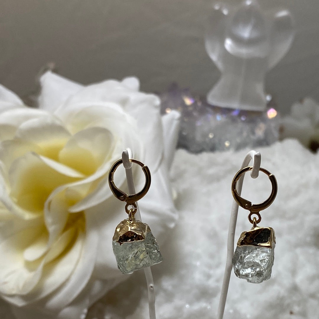 Praisialite - Gold - ½”  Huggie Earring